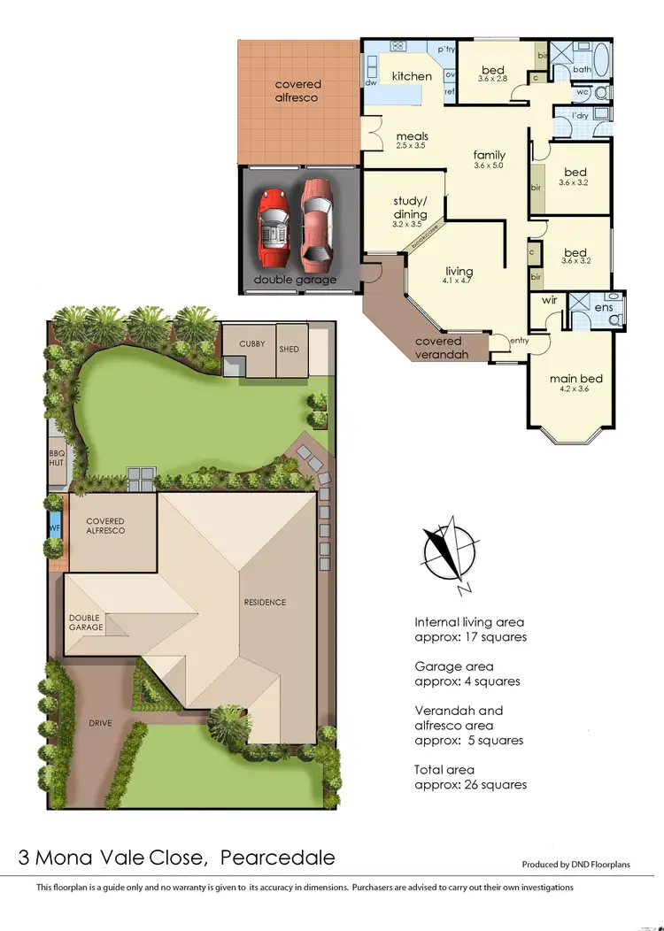 Floorplan of Homely house listing, 3 Mona Vale Close, Pearcedale VIC 3912