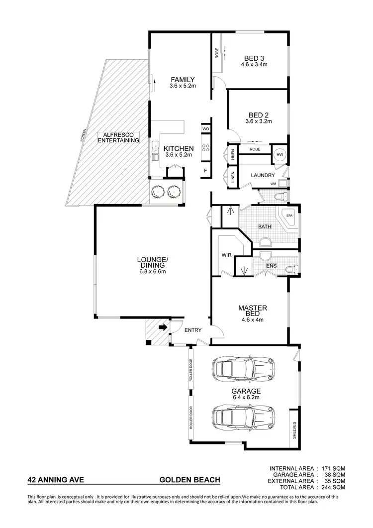 Floorplan of Homely house listing, 42 Anning Avenue, Golden Beach QLD 4551