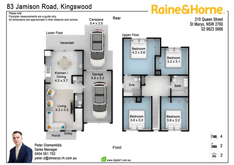 Floorplan of Homely townhouse listing, 6/83 Jamison Road, Kingswood NSW 2747