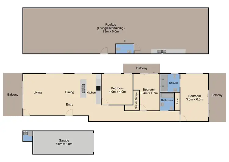 Floorplan of Homely apartment listing, 1/18 Vista Place, Cape Woolamai VIC 3925