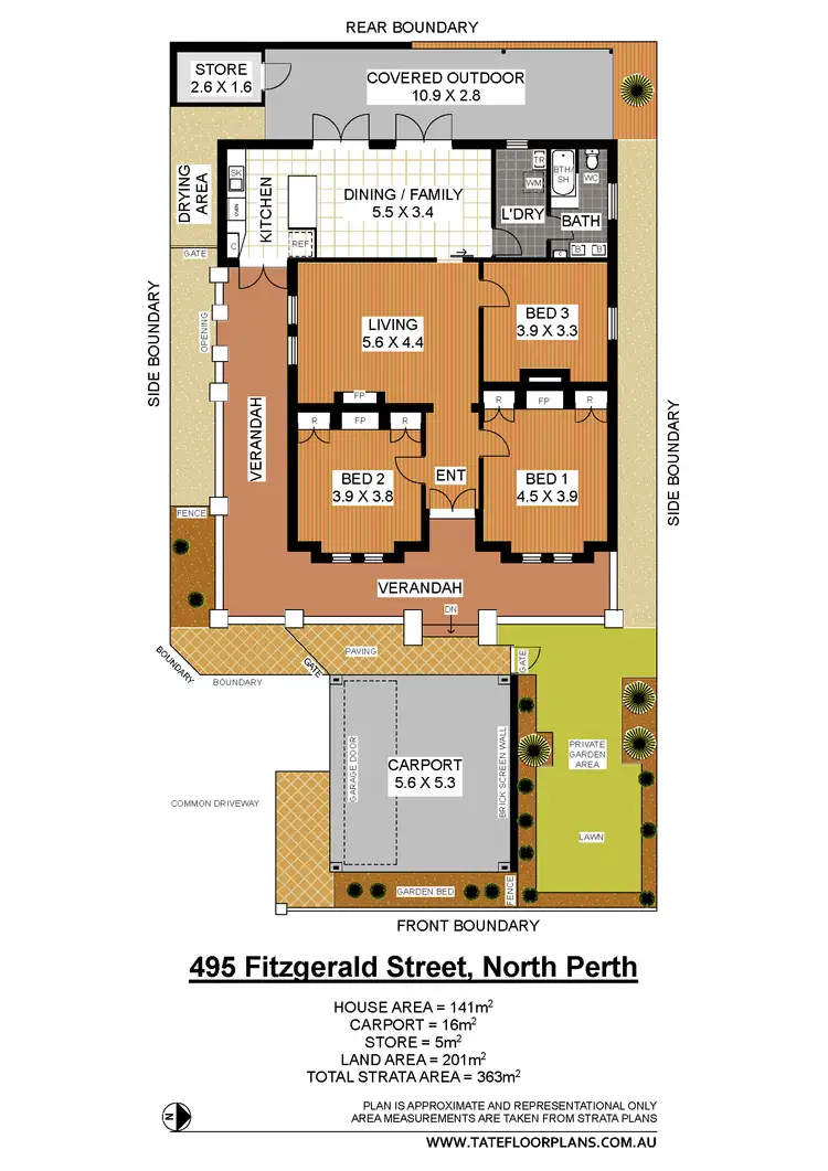 Floorplan of Homely house listing, 495 Fitzgerald Street, North Perth WA 6006