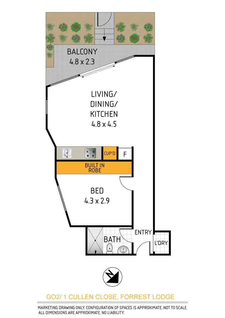 Floorplan of Homely unit listing, G.02/1 Cullen Close, Forest Lodge NSW 2037