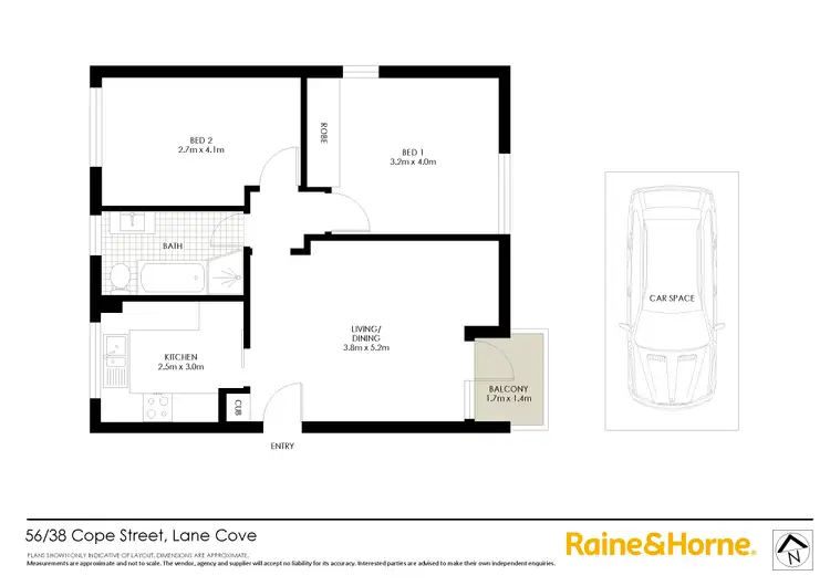 Floorplan of Homely apartment listing, 56/38 Cope Street, Lane Cove NSW 2066