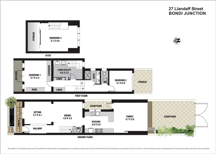 Floorplan of Homely house listing, 27 Llandaff Street, Bondi Junction NSW 2022