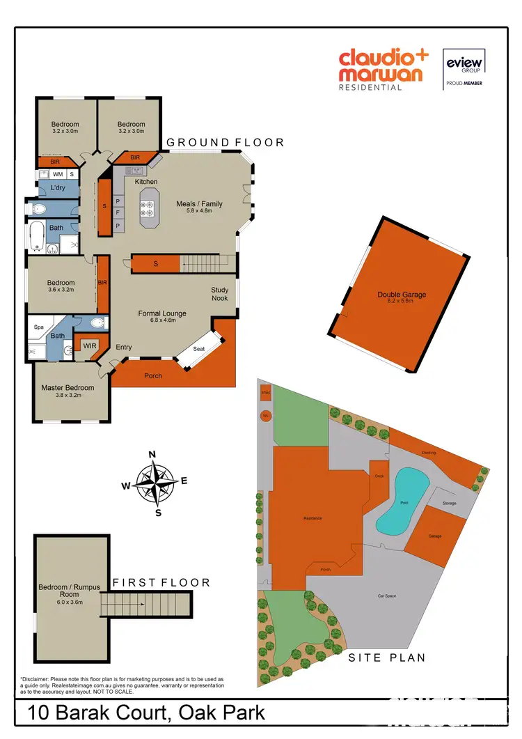 Floorplan of Homely house listing, 10 Barak Court, Oak Park VIC 3046