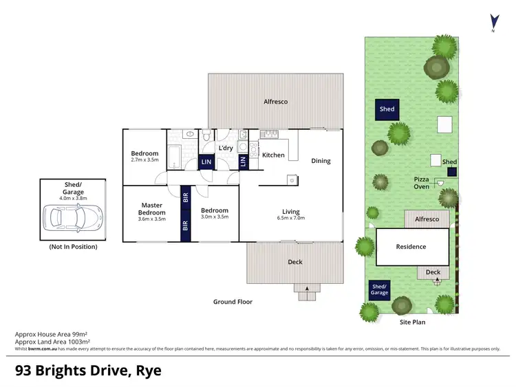 Floorplan of Homely house listing, 93 Brights Drive, Rye VIC 3941