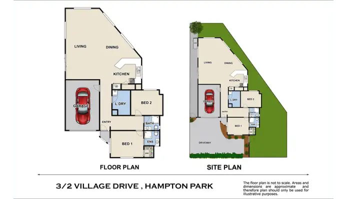 Floorplan of Homely house listing, 3/2 Village Drive, Hampton Park VIC 3976