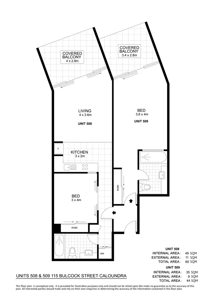 Floorplan of Homely unit listing, 508/115 Bulcock Street, Caloundra QLD 4551