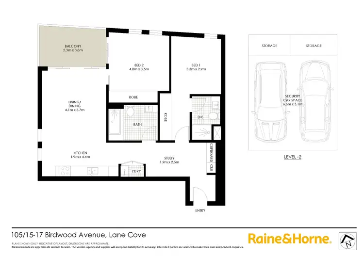 Floorplan of Homely apartment listing, 105/15 Birdwood Avenue, Lane Cove NSW 2066