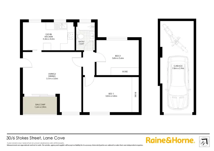 Floorplan of Homely apartment listing, 30/6 Stokes Street, Lane Cove NSW 2066