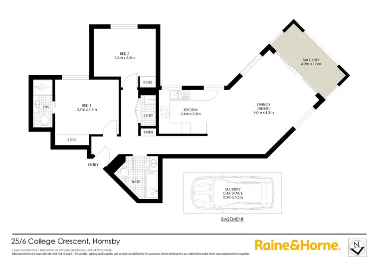 Floorplan of Homely apartment listing, 25/6 College Crescent, Hornsby NSW 2077