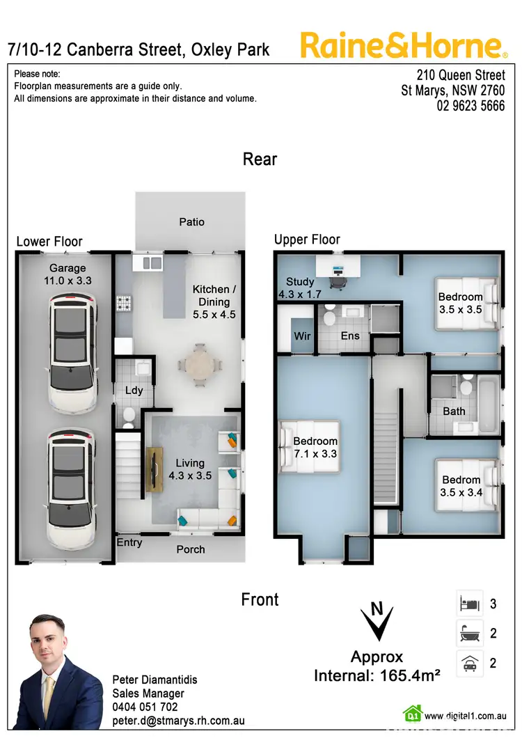 Floorplan of Homely townhouse listing, 7/10-12 Canberra Street, Oxley Park NSW 2760