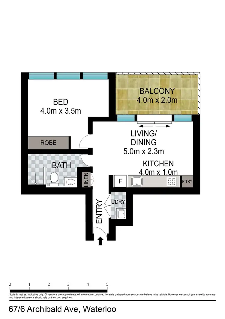 Floorplan of Homely apartment listing, 67/6 Archibald Avenue, Waterloo NSW 2017