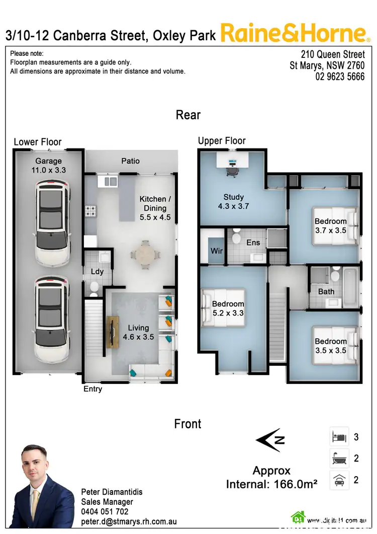 Floorplan of Homely townhouse listing, 3/10-12 Canberra Street, Oxley Park NSW 2760