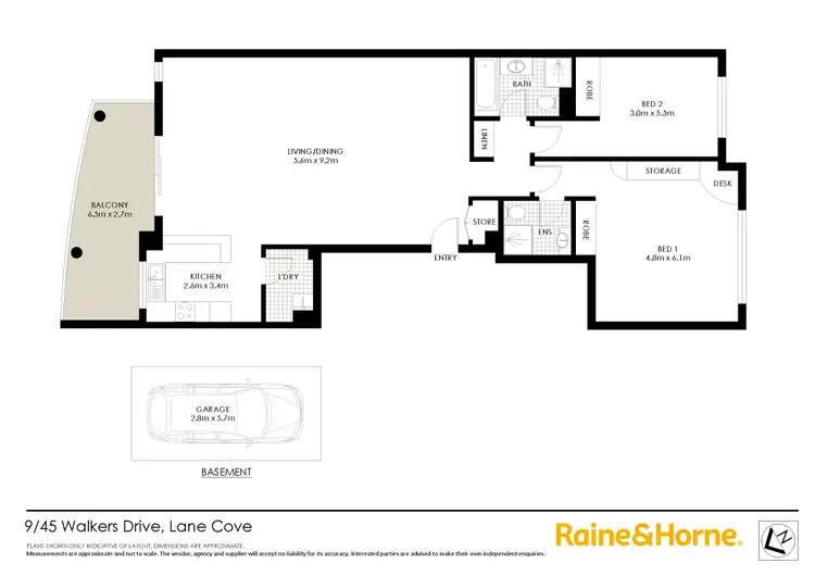 Floorplan of Homely apartment listing, 9/45 Walkers Drive, Lane Cove NSW 2066
