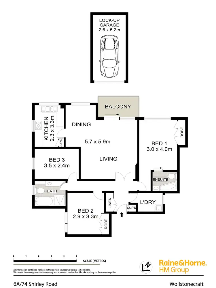 Floorplan of Homely apartment listing, 6A/74 Shirley Road, Wollstonecraft NSW 2065
