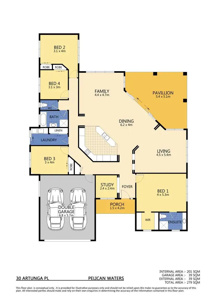 Floorplan of Homely house listing, 30 Artunga Place, Pelican Waters QLD 4551