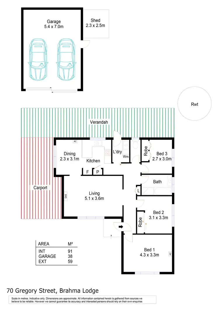 Floorplan of Homely house listing, 70 Gregory Street, Brahma Lodge SA 5109