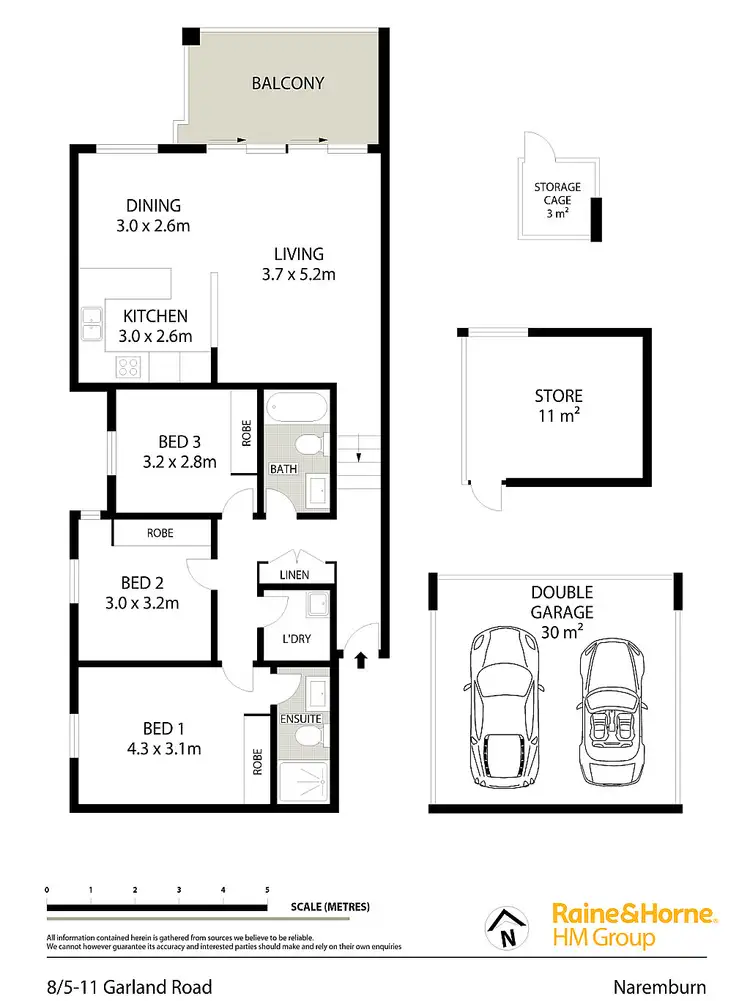 Floorplan of Homely unit listing, 8/5-11 Garland Road, Naremburn NSW 2065