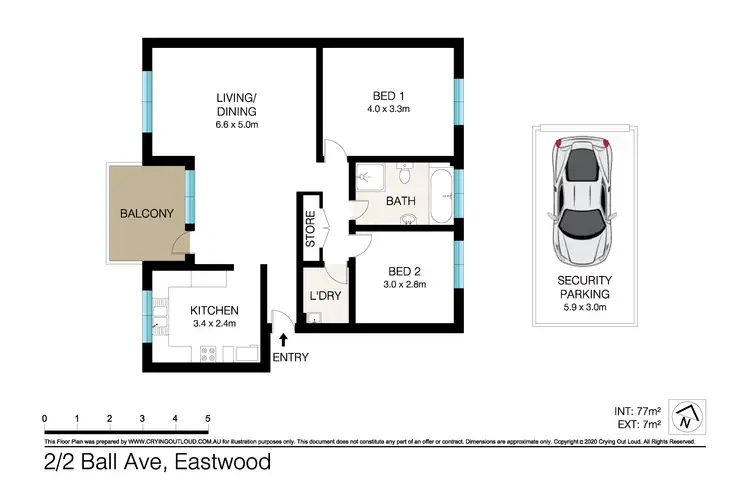 Floorplan of Homely unit listing, 2/2 Ball Avenue, Eastwood NSW 2122