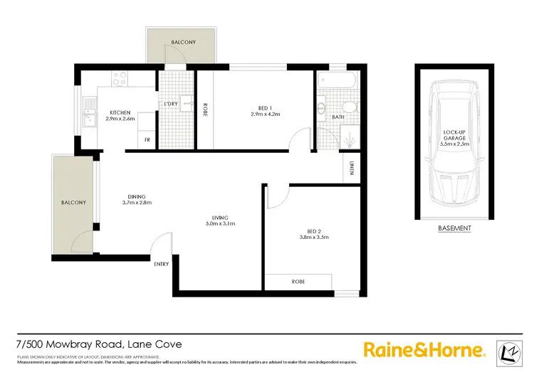 Floorplan of Homely apartment listing, 7/500 Mowbray Road, Lane Cove NSW 2066