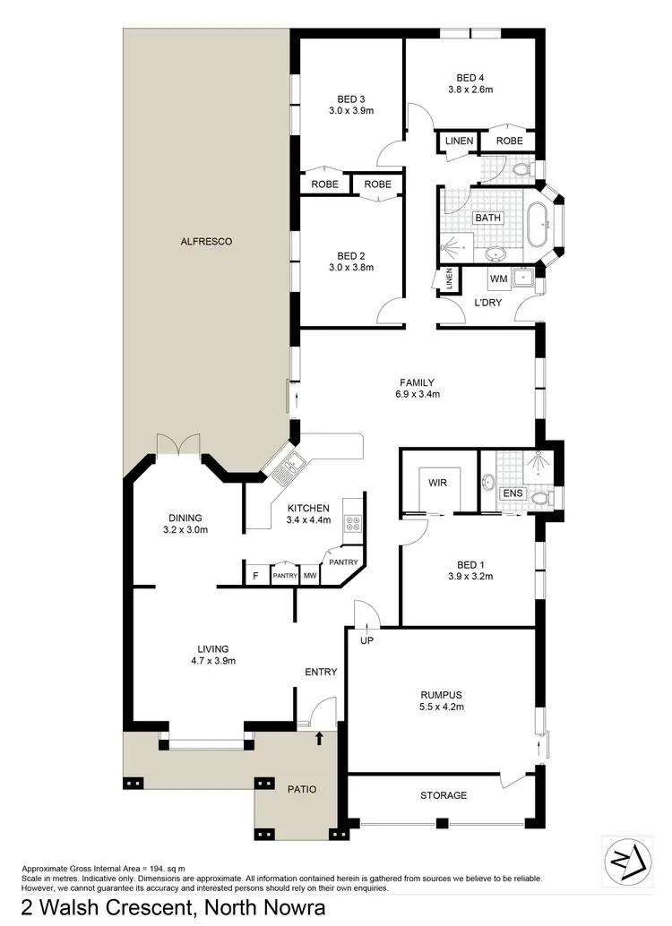 Floorplan of Homely house listing, 2 Walsh Crescent, North Nowra NSW 2541