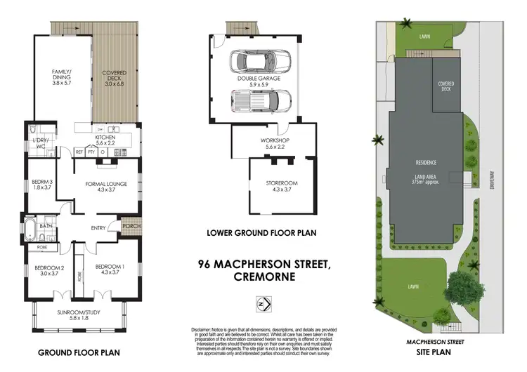Floorplan of Homely house listing, 96 Macpherson Street, Cremorne NSW 2090