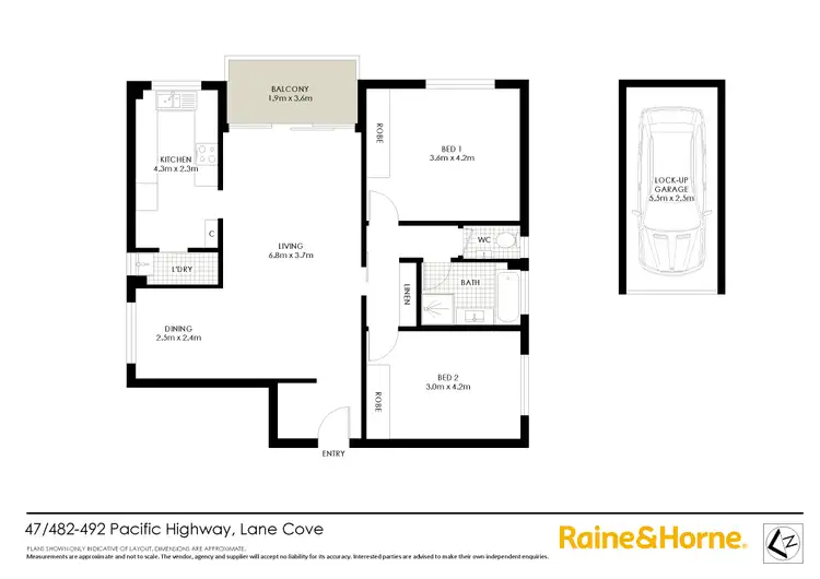 Floorplan of Homely apartment listing, 47/482 Pacific Highway, Lane Cove NSW 2066