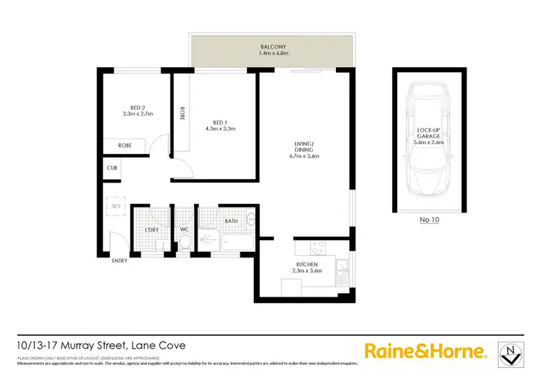 Floorplan of Homely apartment listing, 10/13-17 Murray Street, Lane Cove NSW 2066