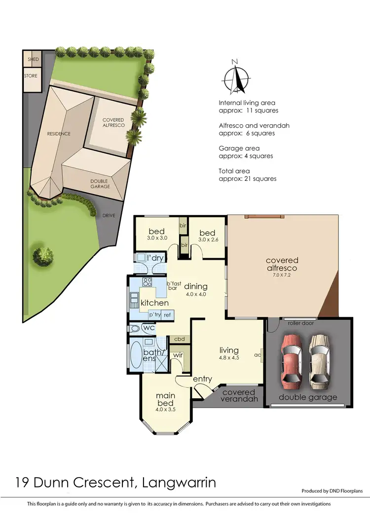Floorplan of Homely house listing, 19 Dunn Crescent, Langwarrin VIC 3910