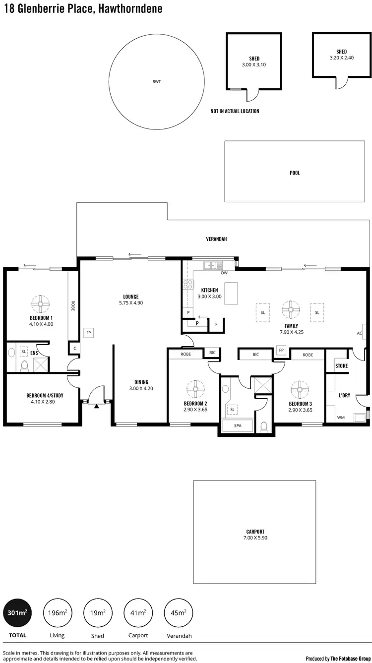 Floorplan of Homely house listing, 18 Glenberrie Place, Hawthorndene SA 5051
