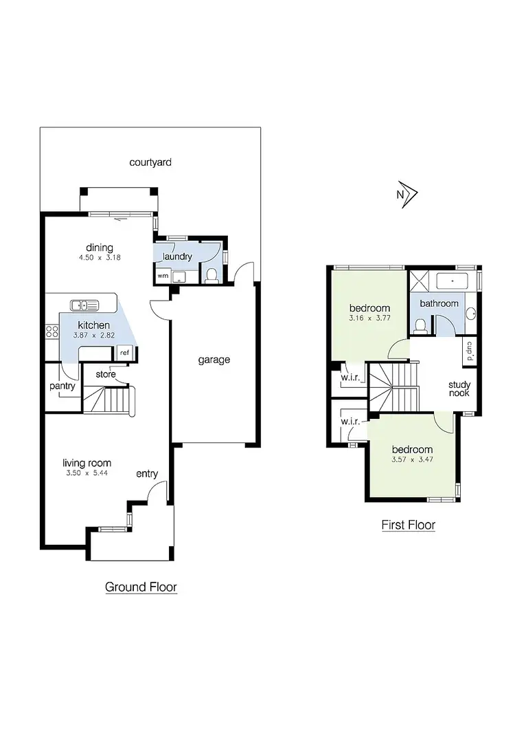Floorplan of Homely townhouse listing, 4/1 Basil Street, Newport VIC 3015