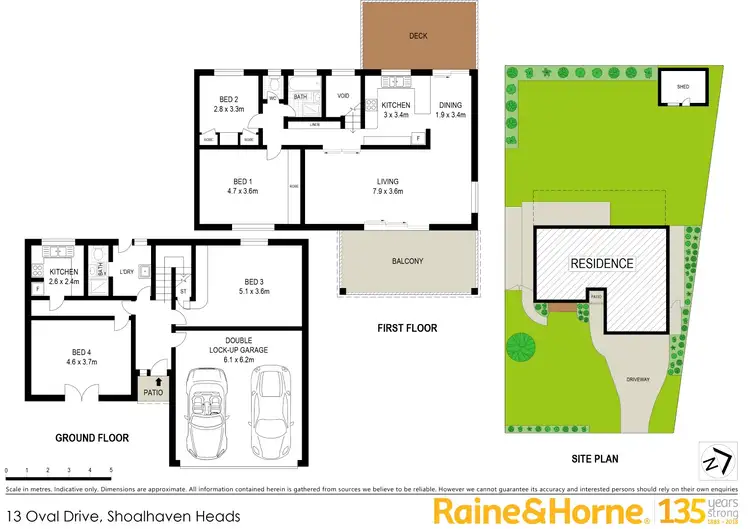 Floorplan of Homely house listing, 13 Oval Drive, Shoalhaven Heads NSW 2535