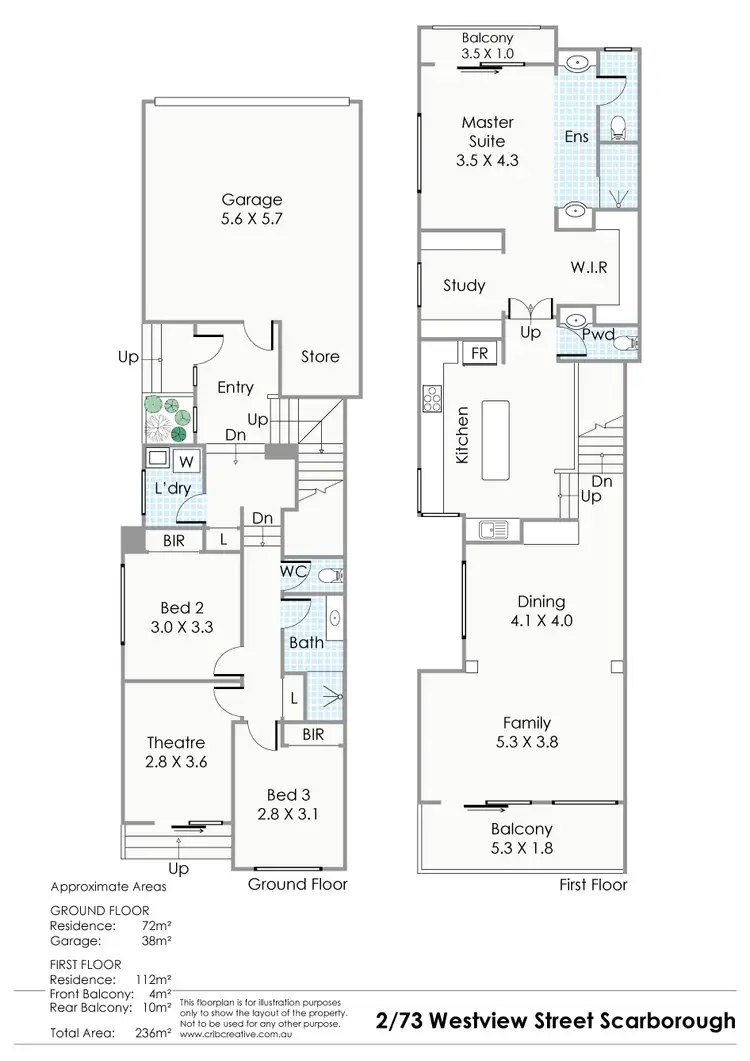 Floorplan of Homely house listing, 73A Westview Street, Scarborough WA 6019