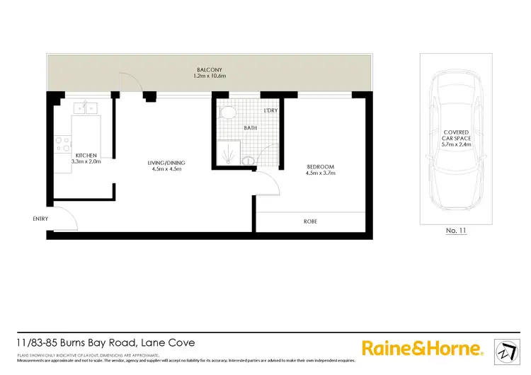 Floorplan of Homely apartment listing, 11/83-85 Burns Bay Road, Lane Cove NSW 2066