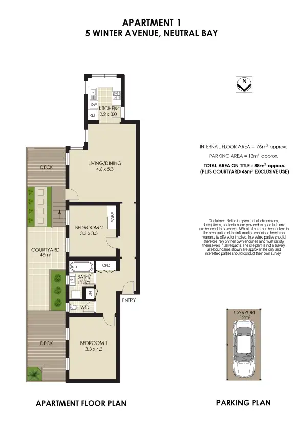 Floorplan of Homely apartment listing, 1/5 Winter Avenue, Neutral Bay NSW 2089