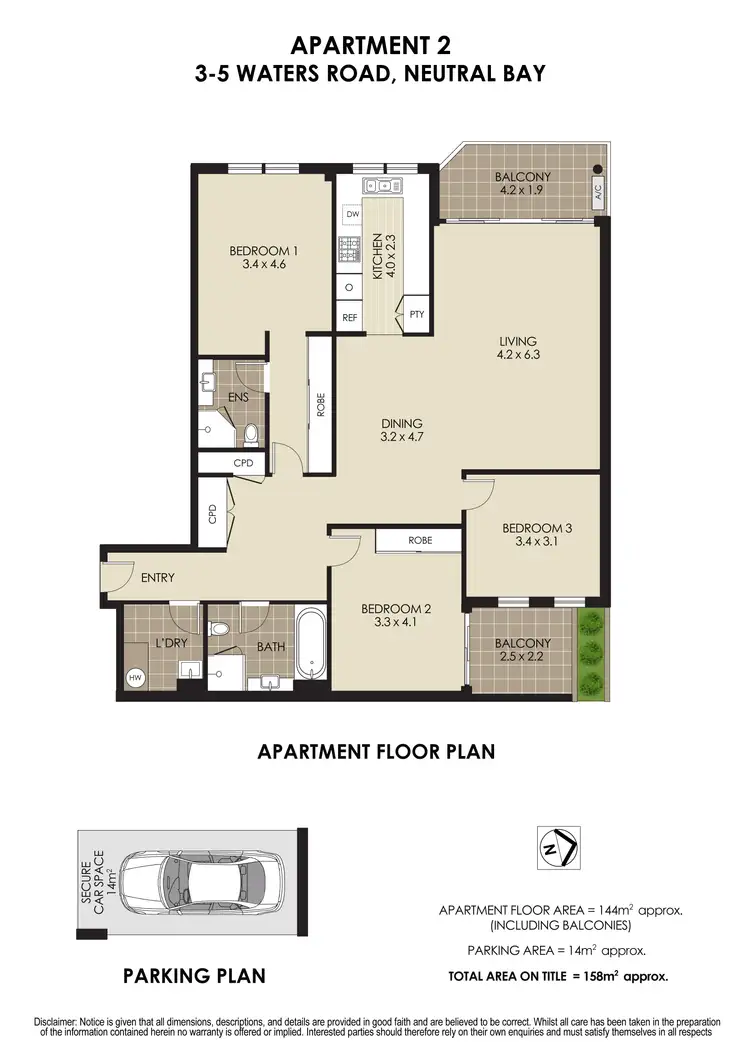 Floorplan of Homely apartment listing, 2/3 Waters Road, Neutral Bay NSW 2089