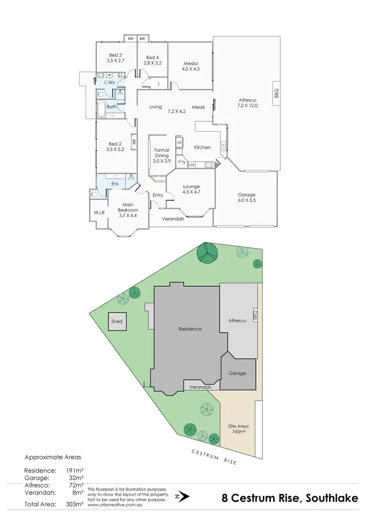 Floorplan of Homely house listing, 8 Cestrum Rise, South Lake WA 6164