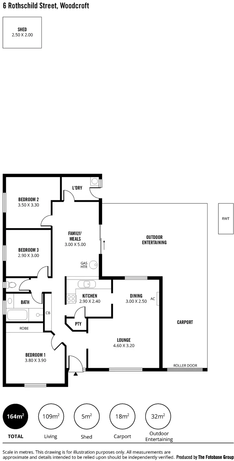 Floorplan of Homely house listing, 6 Rothschild St, Woodcroft SA 5162