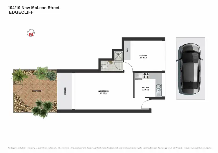 Floorplan of Homely apartment listing, 104/10 New McLean Street, Edgecliff NSW 2027