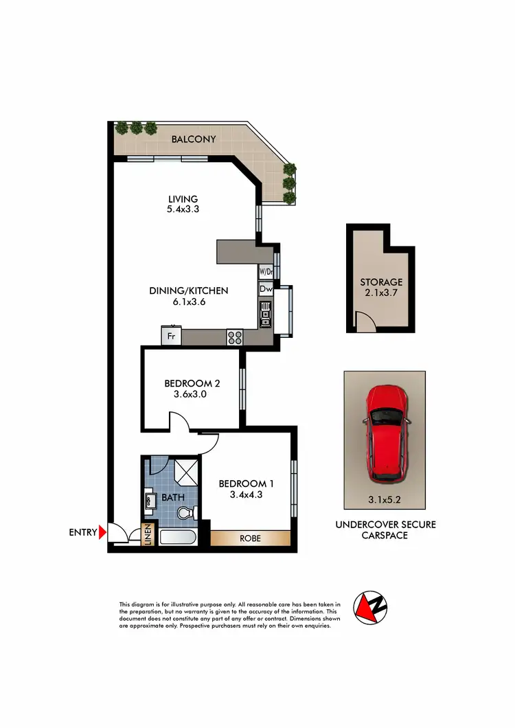 Floorplan of Homely apartment listing, 13/29 Simpson Street, Bondi NSW 2026