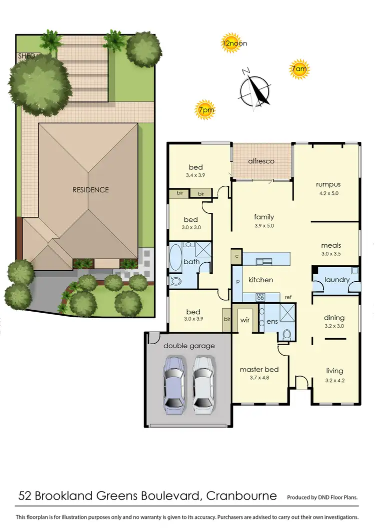 Floorplan of Homely house listing, 52 Brookland Greens Boulevard, Cranbourne VIC 3977