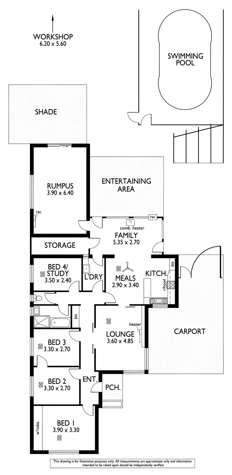 Floorplan of Homely house listing, 43 Argyle Avenue, Marleston SA 5033