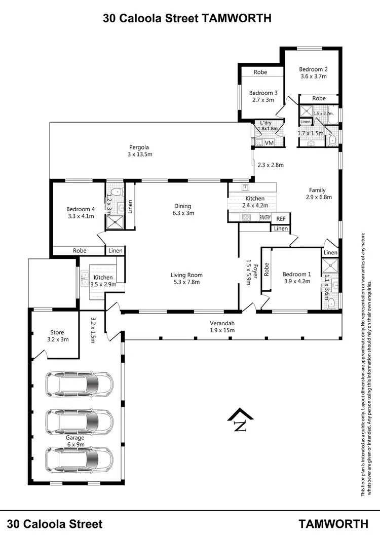 Floorplan of Homely house listing, 30 Caloola Street, Tamworth NSW 2340