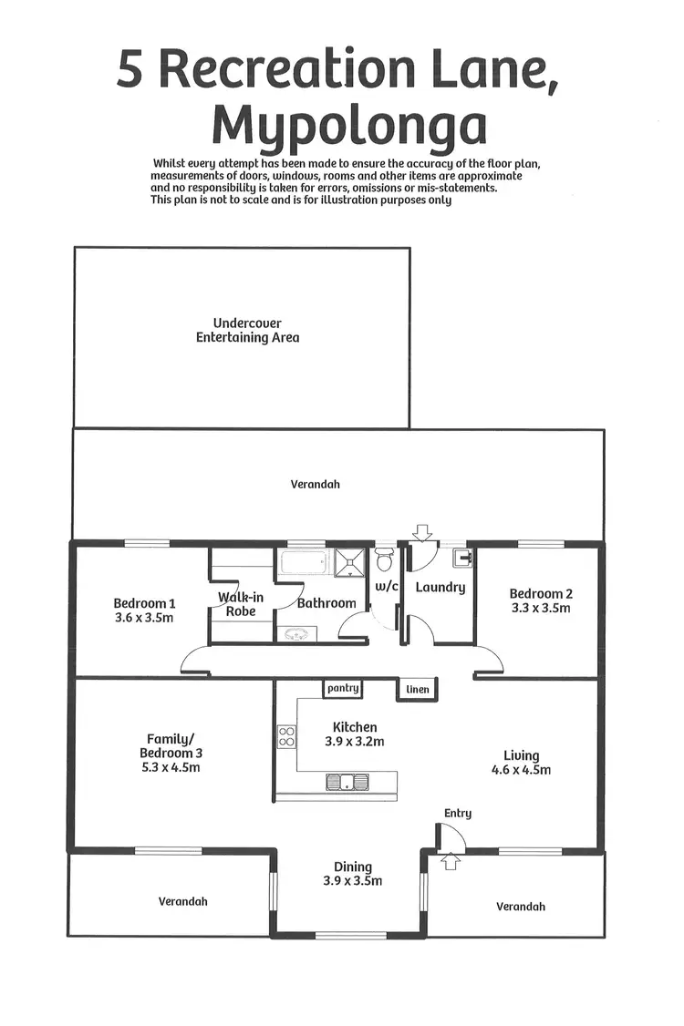 Floorplan of Homely house listing, 5 Recreation Lane, Mypolonga SA 5254