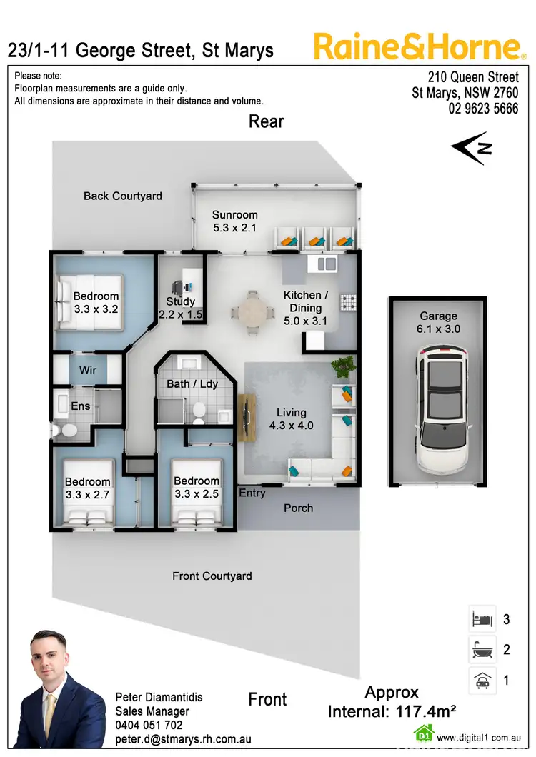 Floorplan of Homely unit listing, 23/1-11 George Street, St Marys NSW 2760