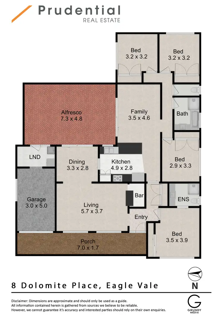 Floorplan of Homely house listing, 8 Dolomite Place, Eagle Vale NSW 2558