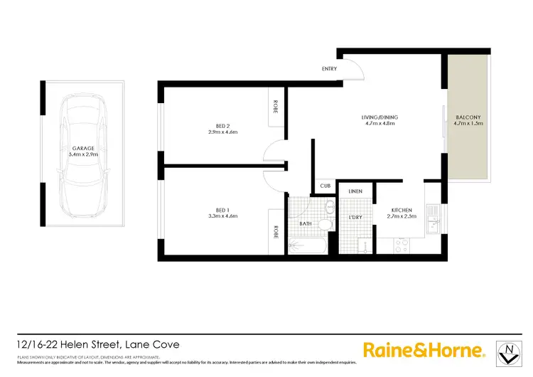 Floorplan of Homely apartment listing, 12/16-22 Helen Street, Lane Cove NSW 2066