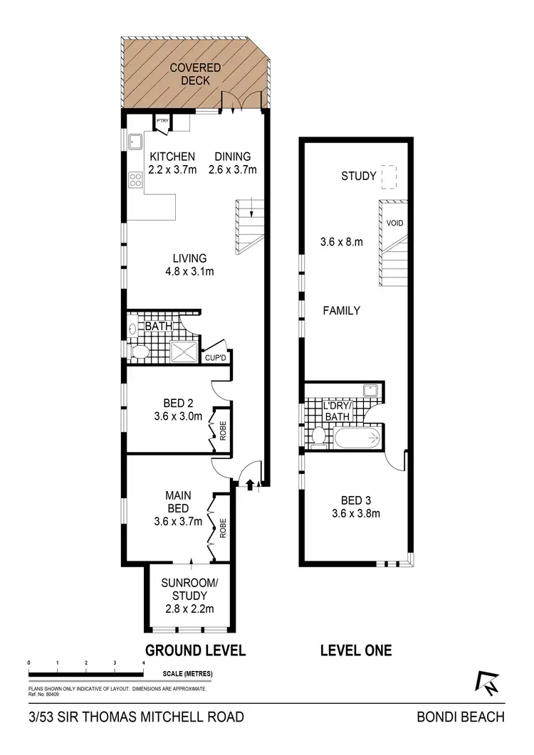 Floorplan of Homely apartment listing, 3/53 Sir Thomas Mitchell Road, Bondi Beach NSW 2026