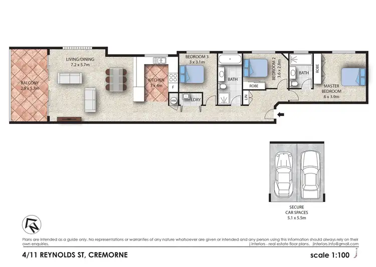 Floorplan of Homely apartment listing, 4/11 Reynolds Street, Cremorne NSW 2090